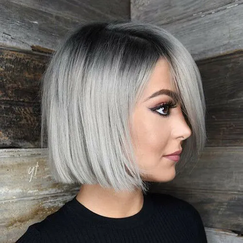 Grey medium cheap wig