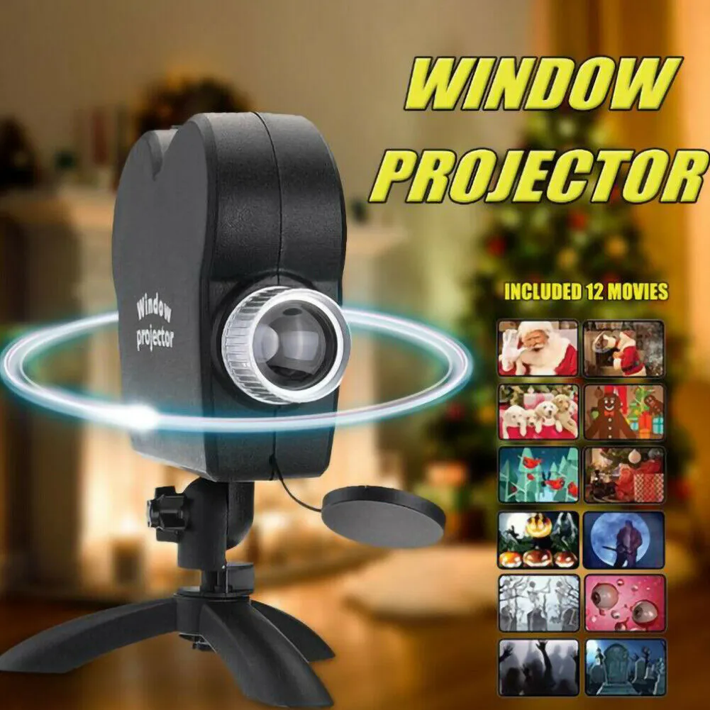 Projecteur De Fenêtre Star Shower – 12 Films Noël Et Halloween