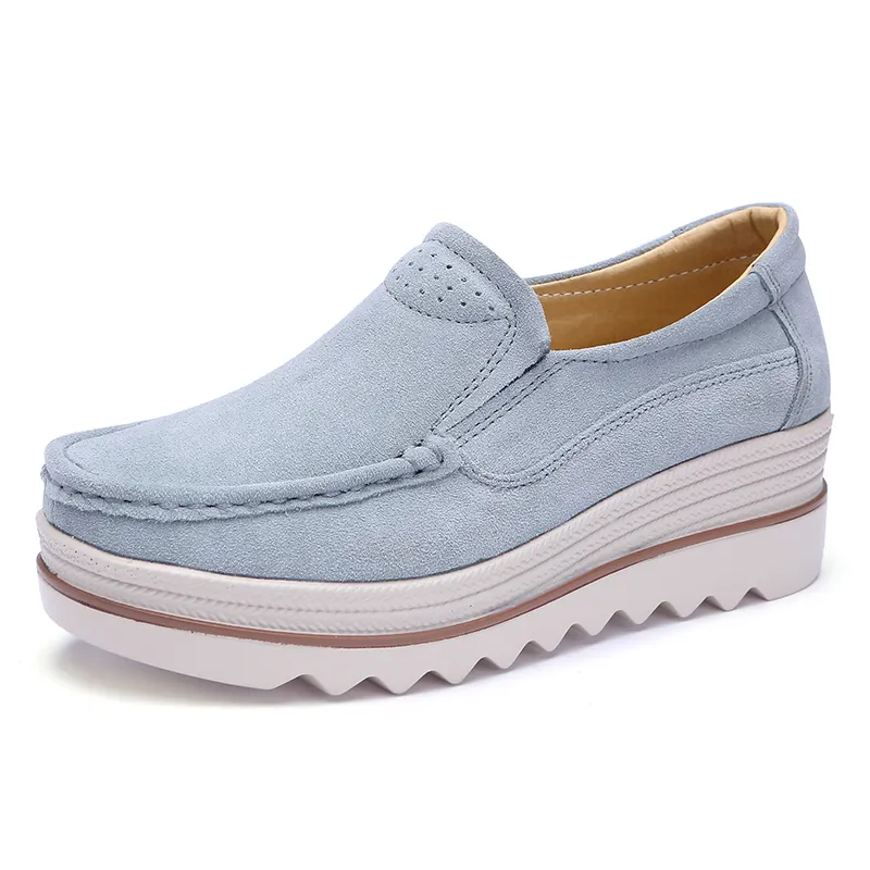 Hot Sale-Donna Slip-on Super Hidden Flat Wedge Platform Sneakers Mocassino senza pizzo