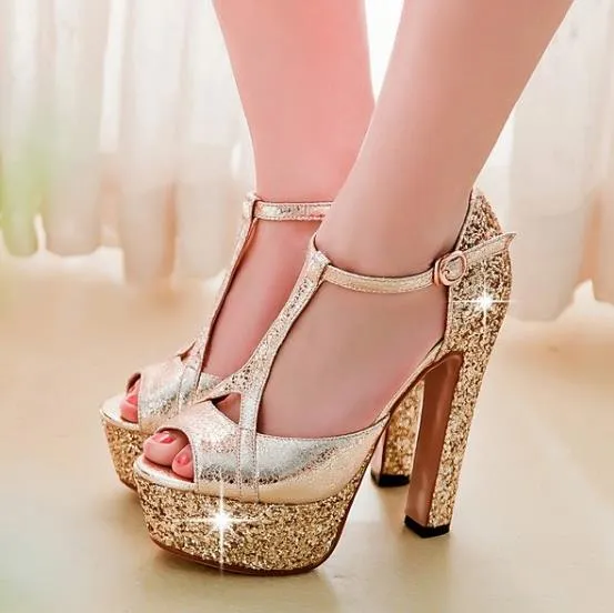 Grande petite taille 31 32 à 42 43 sandales de mariage de mariée chaussures de bal en or chaussures de créateur de luxe 13 cm