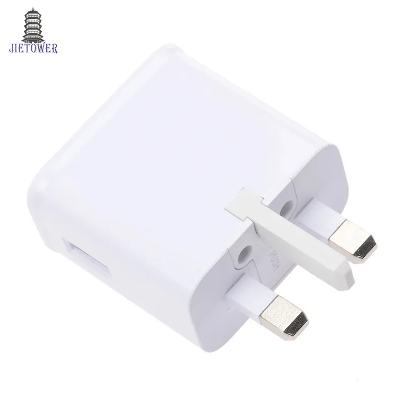 UK Plug 5V 2A AC EP-TA10UWE Singel USB-port Smart Phone Väggladdare för Samsung Galaxy Note4 / S6 / S7 Bra kvalitet 100PC