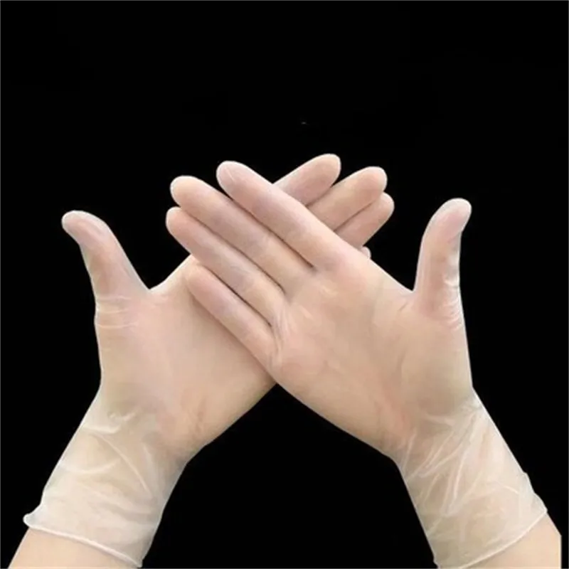 PVC trasparente guanti monouso trasparenti guanti di colore Mani di protezione Guanti domestica Proteggere all'ingrosso di alta qualità 0 23 H1
