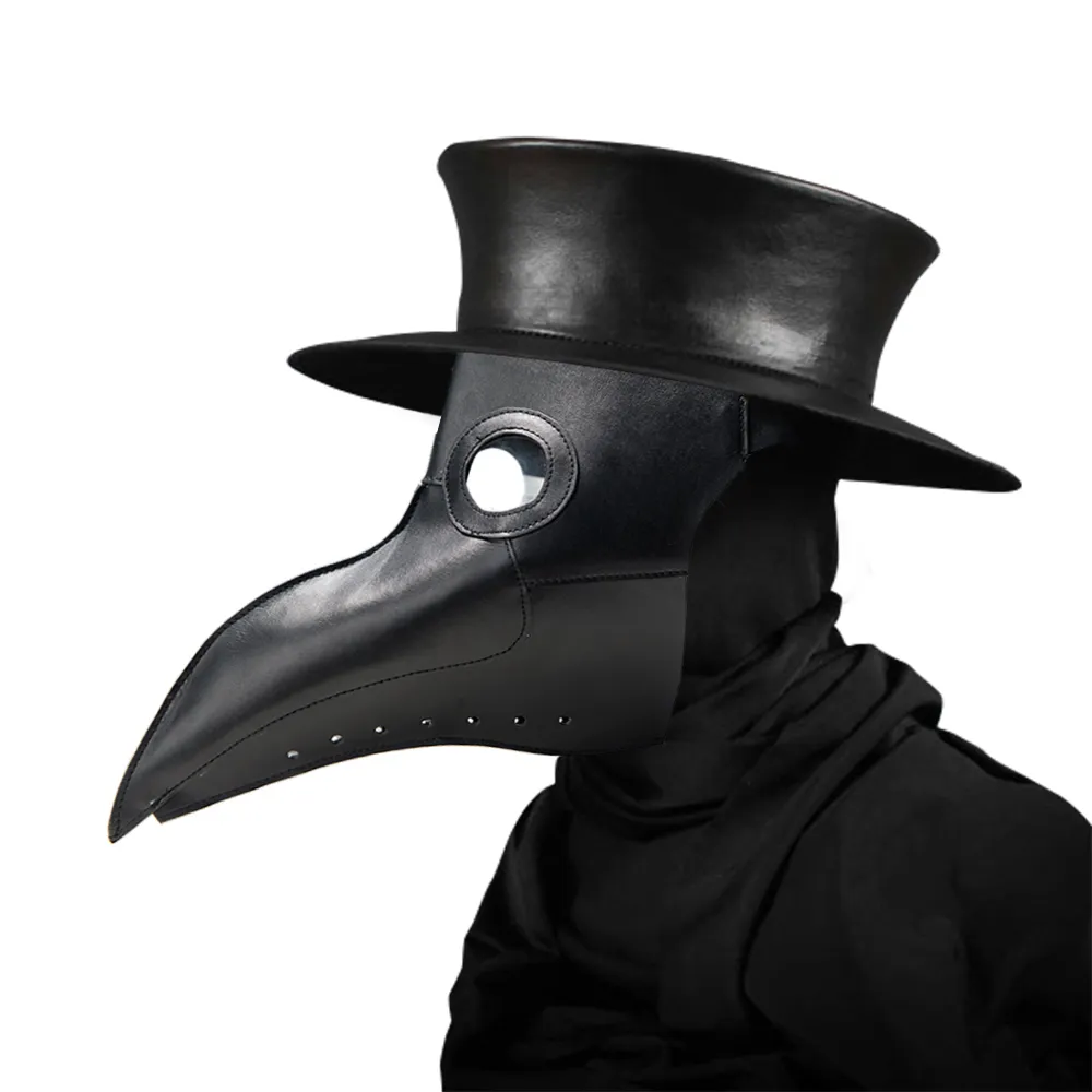 New plague doctor masks Beak Doctor Mask Long Nose Cosplay Fancy Mask Gothic Retro Rock Leather Halloween beak Mask
