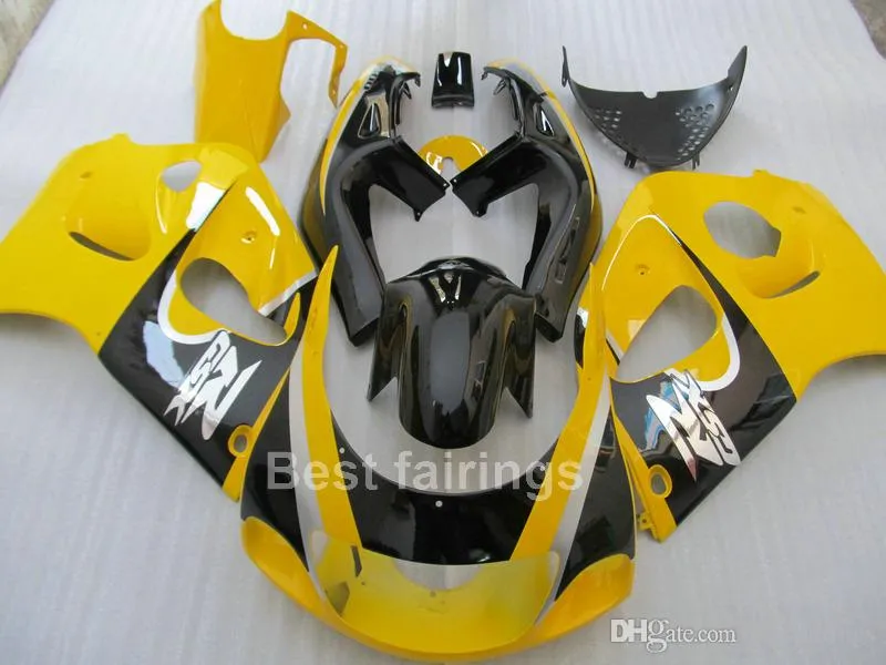 ZXMOTOR FAIRING KIT FÖR SUZUKI GSXR600 GSXR750 SRAD 1996-2000 Svart gul GSXR 600 750 96 97 98 99 00 Fairings HS23