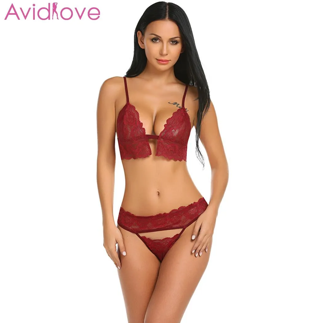 Avidlove Sexy Costumes Panty Sexy Bra Lace Floral Bra Women Suits With Hand  Ring Lingerie Set Lenceria Femenina From Amyshop2, $9.2