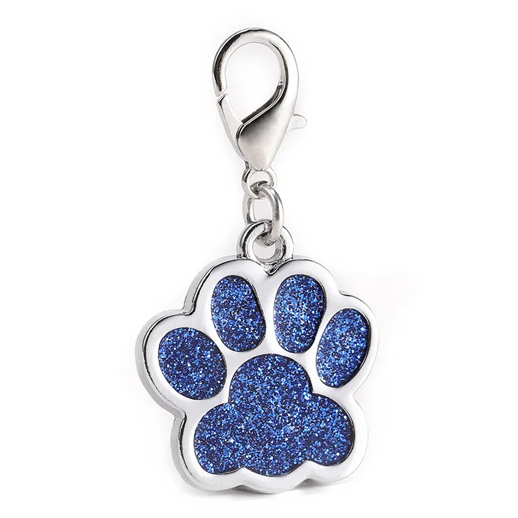 Dog`s paw Aluminum Alloy blank Pet Dog ID Tags Anodized surface laser engravable Identity Tags