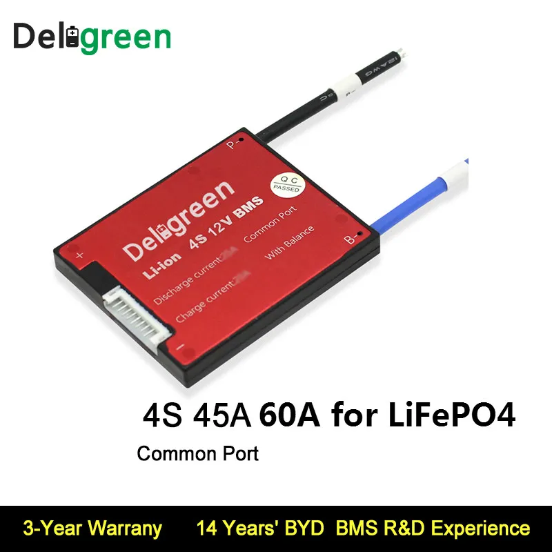 4S 45A 60A 12V PCM / PCB / BMS منفذ مشترك ل LiFePO4 حزمة بطارية 18650 مجلس حماية بطارية ليثيوم أيون