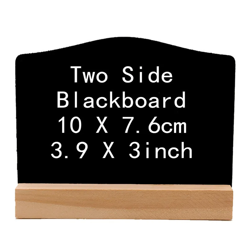 10x Mini Wooden Message Board Small Chalkboard Sign Note 