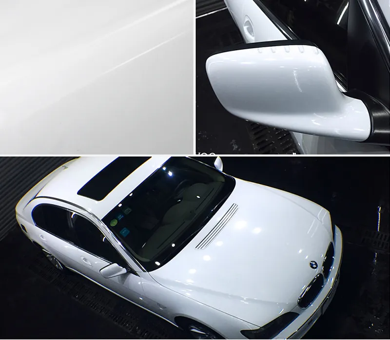 Super High Gloss White Vinyl Car Wrap Glossy Shiny White Film With Air Bubble For Vehicle Wrap Sticker Foil275S
