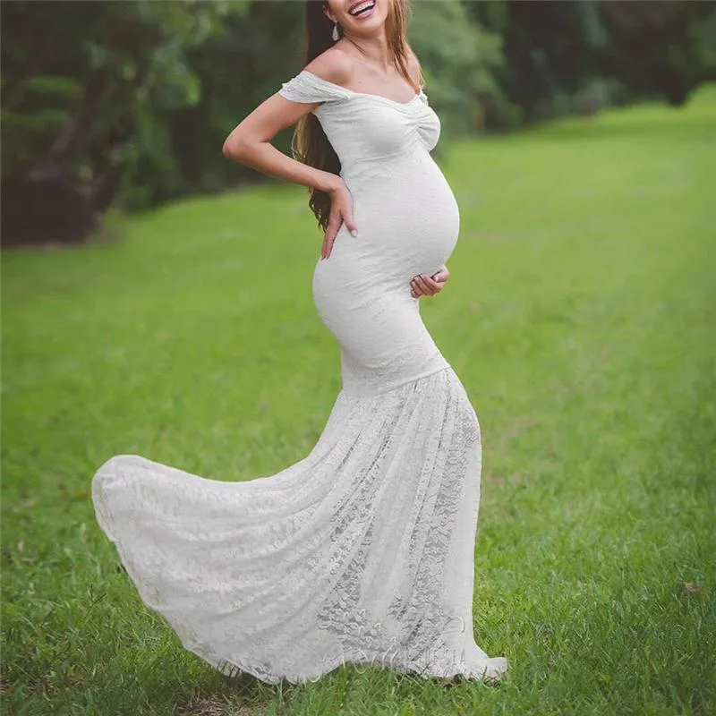 Mermaid maternity sales wedding dresses