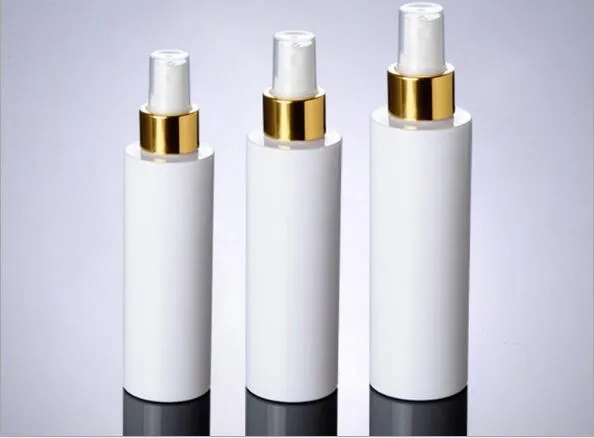 wholesale 100ml 150ml 200ml white spray pump white bottles containers,empty white plastic spray bottle for cosmetic packaging