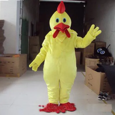 2018 Hoge kwaliteit White Cock Rooster Chicken Mascot Costume Animal mascottekostuum 256y