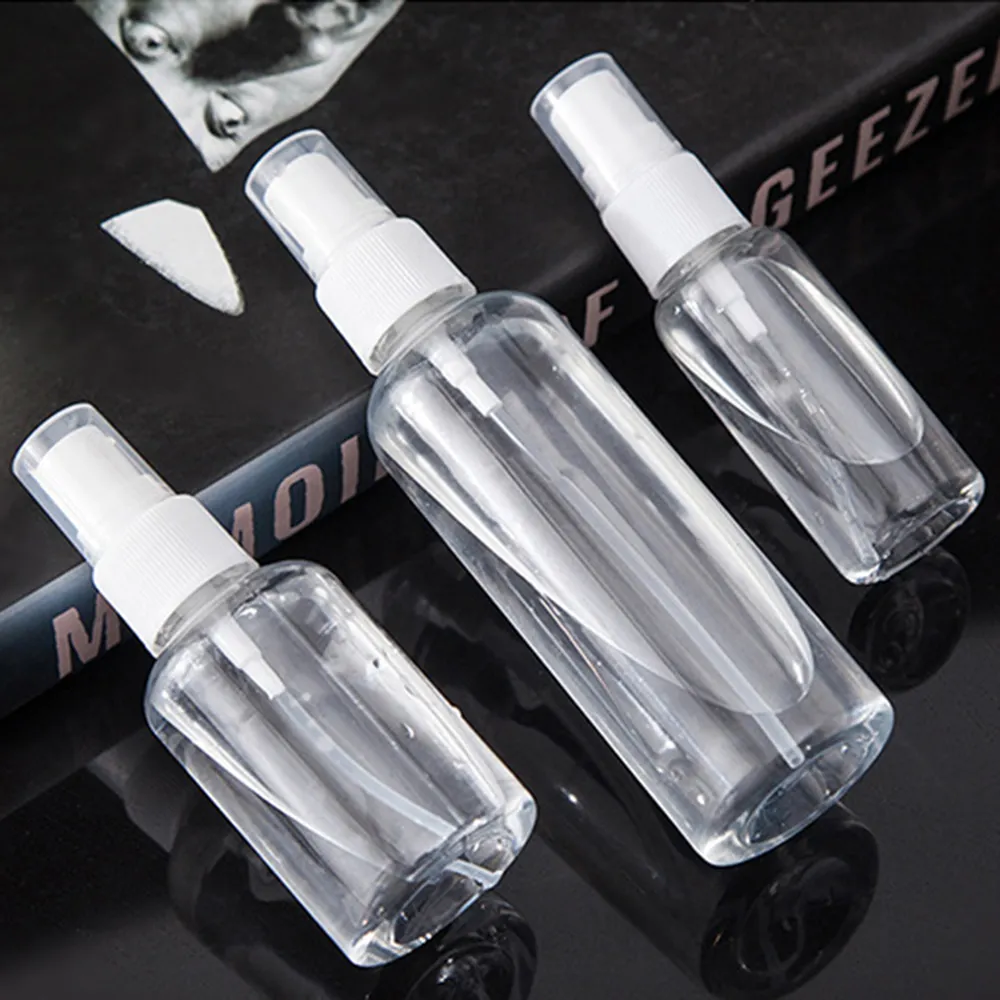 8 X Spray Bottle 100ml Transparent Atomizer Empty Fine Mist Spray Bottle  Refillable