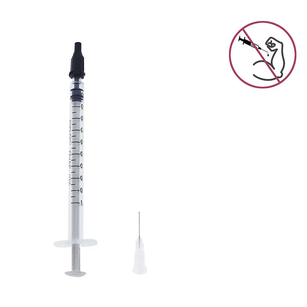 Aiguille de seringue 1 ml / 1 cc + capuchon d'étanchéité pour aiguilles de distribution 27G 0,5 pouces