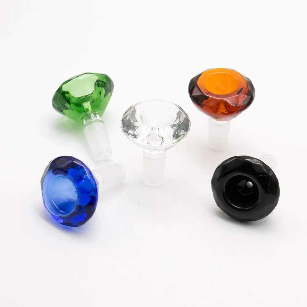 Smoking Accessories Glass Bowl Male 14mm Double Layers Colorful 18mm bong cone pipes latest release water pipe
