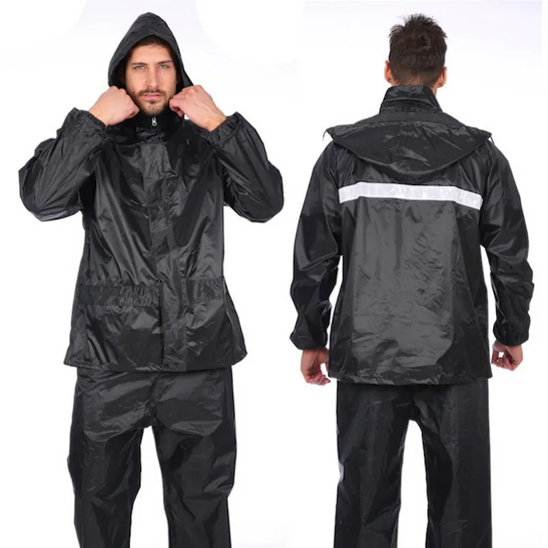 Survêtements pour hommes Oeak 1 Set imperméable hommes costume de pluie vêtements de pluie veste coupe-vent en plein air joint imperméables salopette moto mode rainc