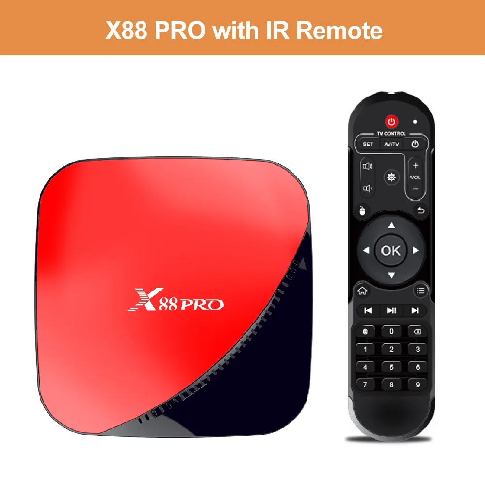 X88 Pro Android 9.0 TV Box 2G16G 4G32G 4G64G RK3318 USB3.0 2.4 / caixa 5G Wifi Smart TV