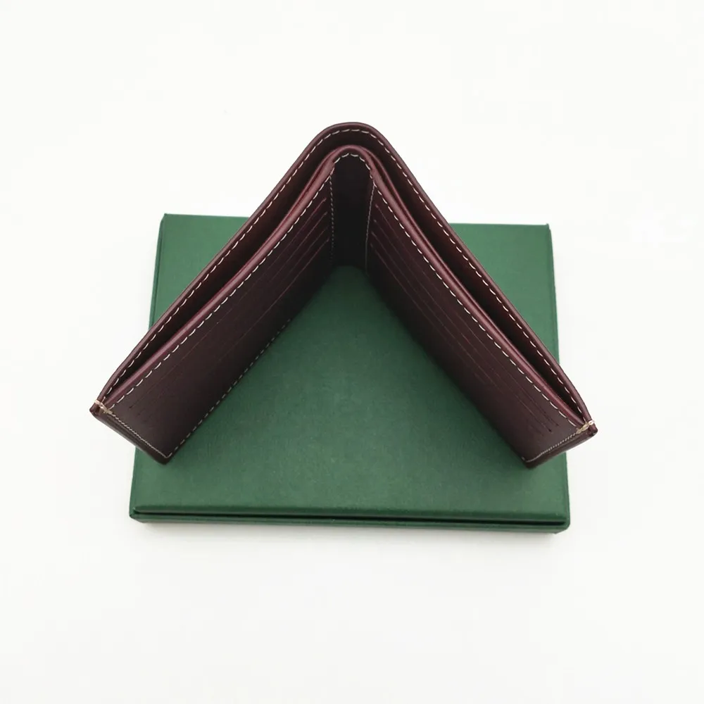 Mens Coated Canvas And Genuine Leather Bifold Green Wallet With