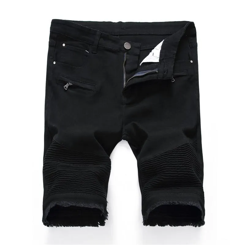 Designer Mens Ripped Biker Mens Black Denim Shorts With Multi Pockets For Summer Motorcycle Style Plus Size 28 40 From Hoodie888 31.03 DHgate.Com