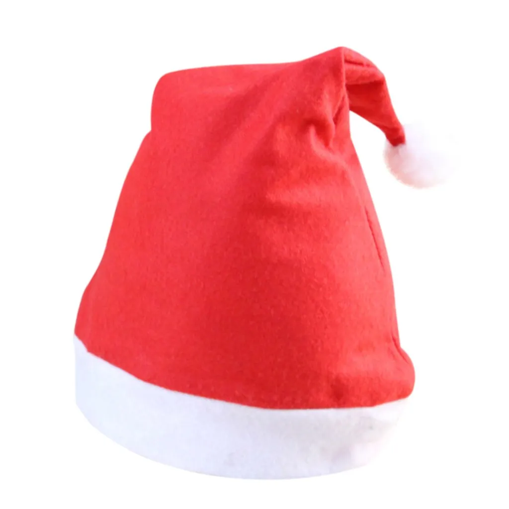 Natal vermelho Papai Noel chapéus Cap de chapéus de festa para traje de Papai Noel Decoração de Natal para crianças adulto chapéu de Natal