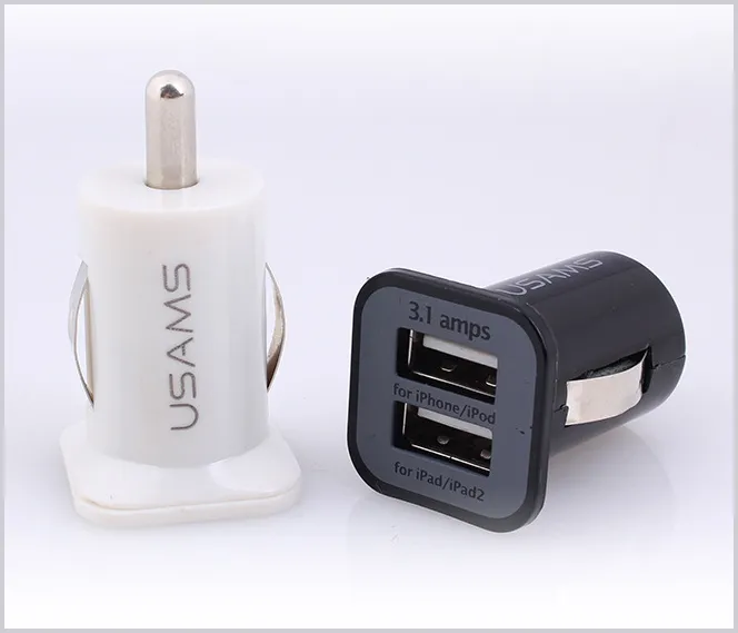 High Quality USAMS 3.1A Dual USB Cars With Wireless Charging With 2