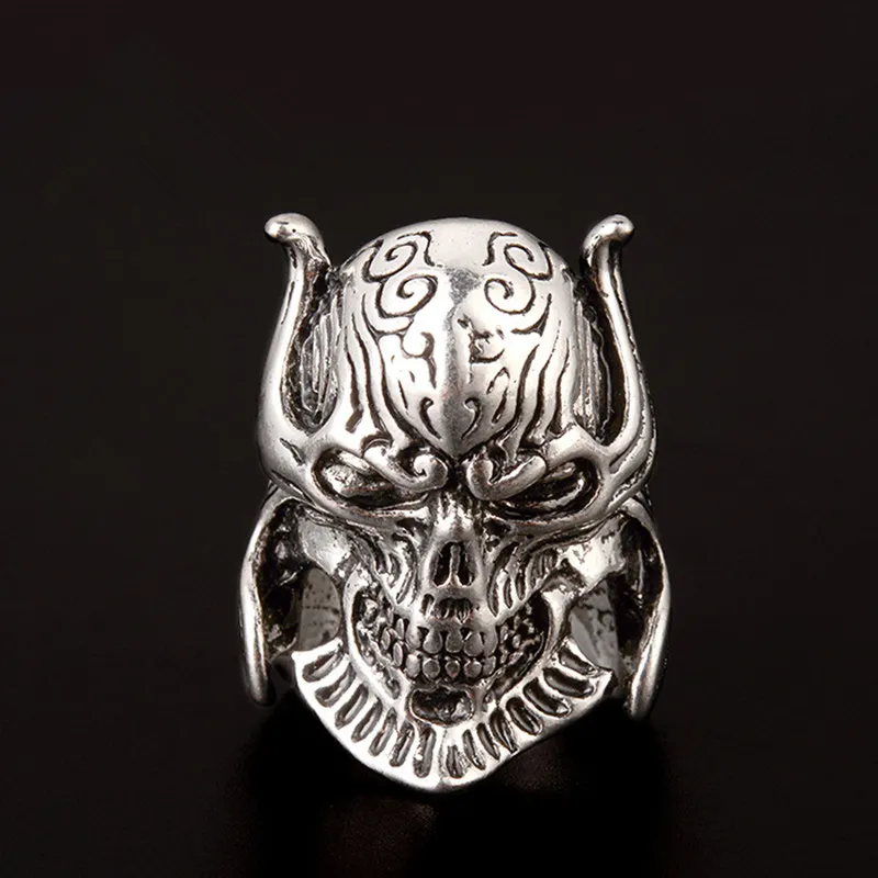 Skull Ring Skeleton Rock Punk Unisex Biker Gothic Ring Steampunk Grote Vintage Mannelijke Kwaad Oog Klauw Retro Armor Mode Koele Sieraden Halloween