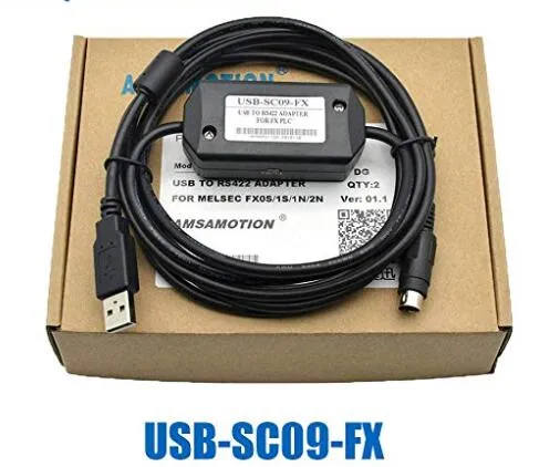 PLC برمجة كابل USB-SC09-FX لميتسوبيشي Melsec FX PLC إلى محول RS422