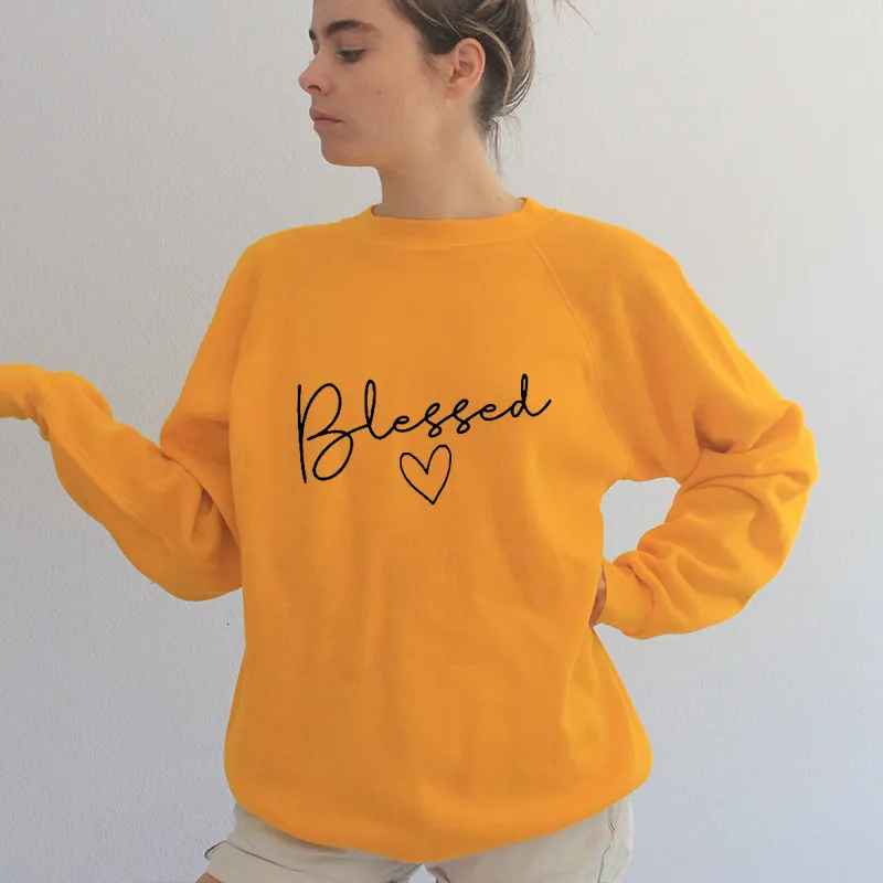 Gesegnete christliche Sweatshirts Frauen Jesus Glaube Hoffnung Liebe Pullover Gott Gnade Festival Pullover Herbst Herz Kleidung Drop Shipping LY191115