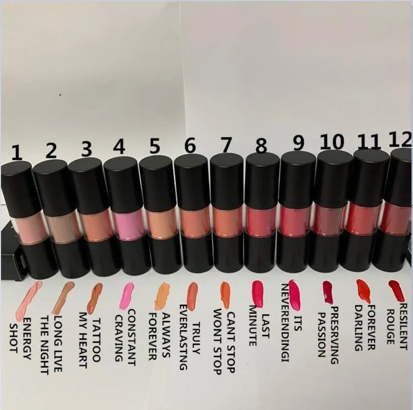 Bellezza nuovo labbro fuso lucido opaco opaco a moschettone a moschettone a lunga durata 8.5ml versiclour macchia encre un levres lipgloss myc310