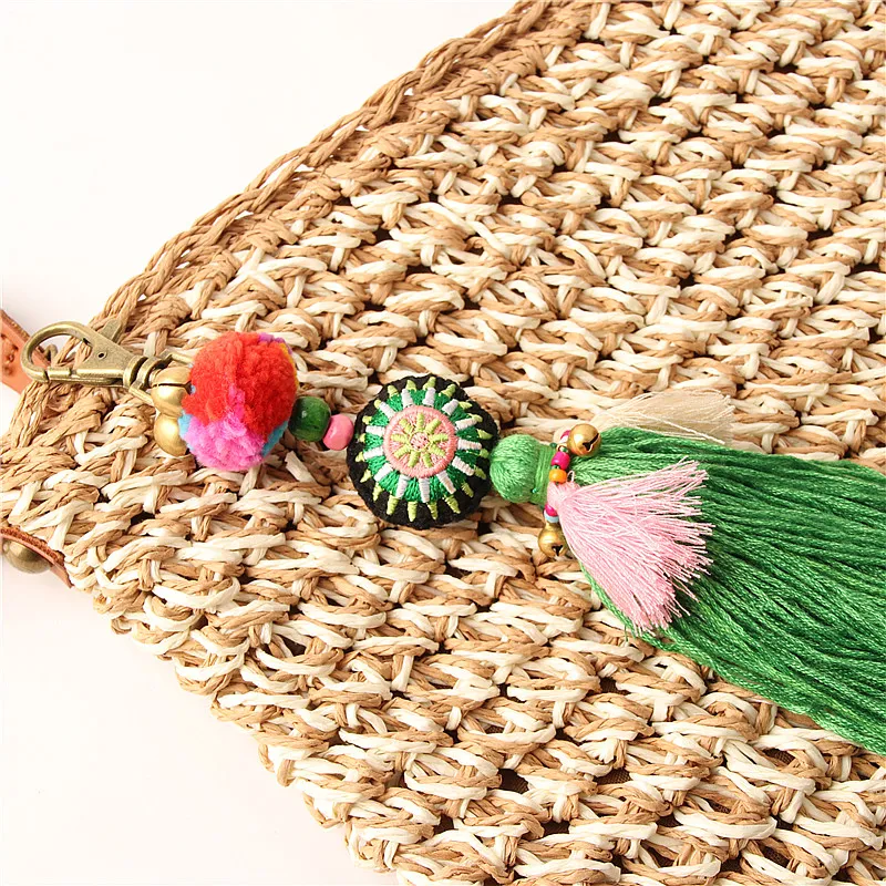 Boho pom pom best sale keychain
