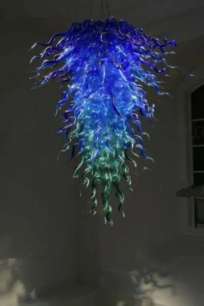 100 % 입 풍선 CE UL 붕규산 무라노 유리 데일 치 훌리 (Dale Chihuly) 아트홀 유리 공예 빅토리아 펜던트 조명