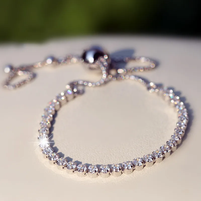 Sparkling 925 Sterling Silver Slider Tennis Bracelet Premium Quality,  Shop Now!
