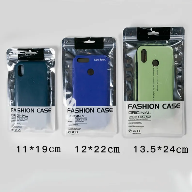 13.5x24 11x19 12x22 cm Mobiltelefon Tillbehör Mobiltelefonkåpa Förpackningspaketväska för iPhone X