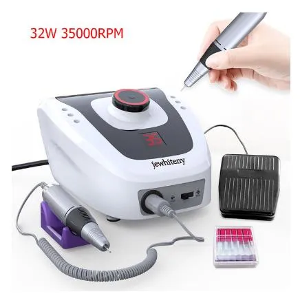 Elektrische Nail Boor Manicure Machine 32W 35000RPM Set voor Nail Pedicure Machine Fingernail Boormateriaal Manicure Tools