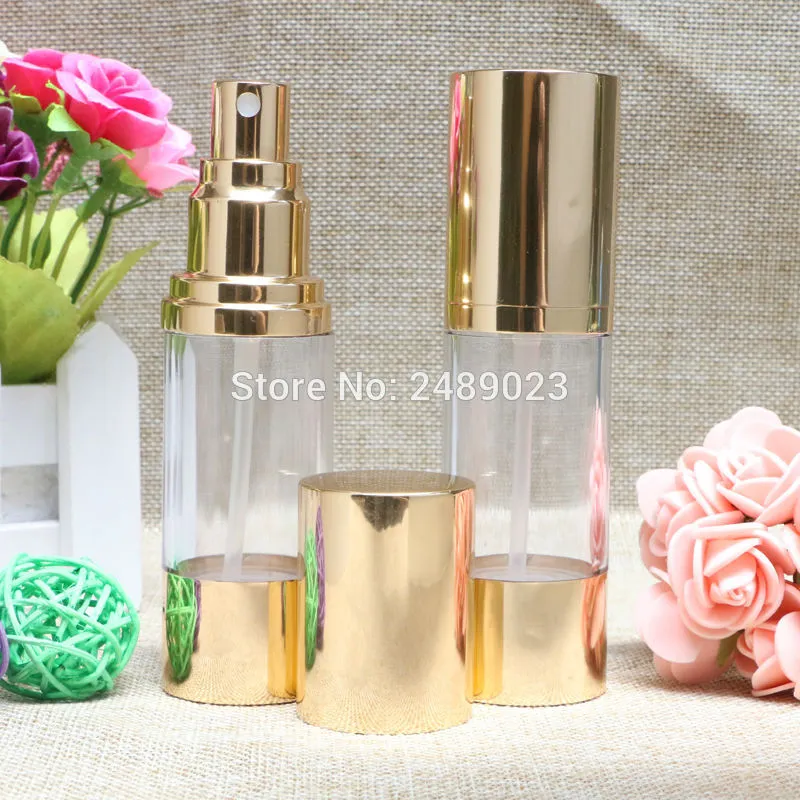 30ML السفر البسيطة ديلوكس الذهبي إعادة الملء Atomiser رذاذ زجاجات زجاجة عطر فارغة حاوية مستحضرات التجميل