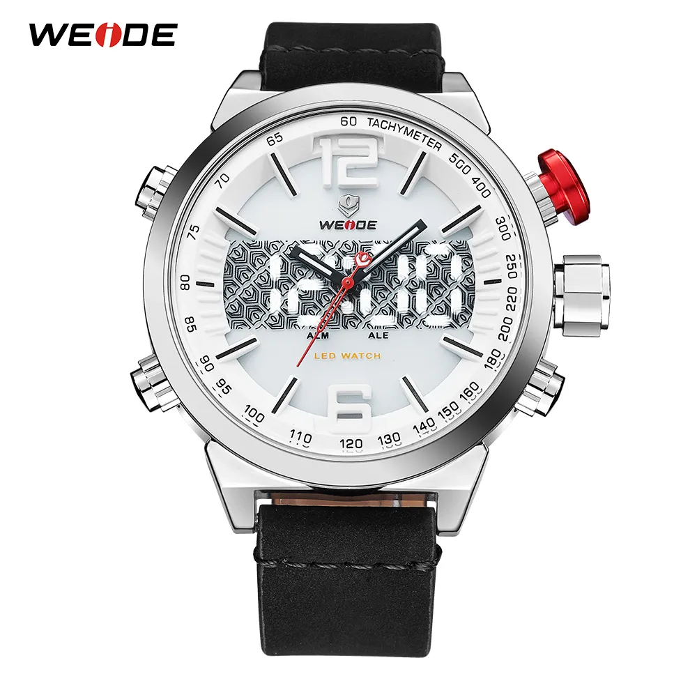 Weide Casual Model Digital Flera tidszon Larm Militär Chronograph Auto Datum LED Display Quartz Watch Relogio Masculino