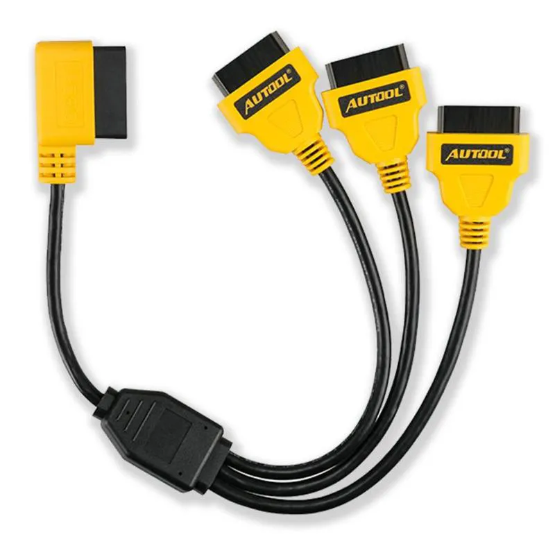 CAR OBD2 Splitter Cable Automobile 50CM OBD 2 II Мужчин для женщин Y кабелей от 1 до 3 преобразователь Усилитель адаптера сплит