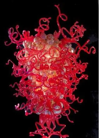 European Arabic Modern Ceiling Light 2017 Wedding Centerpiece Crystal Hand Blown Glass Glass Chandelier Red (LR025)