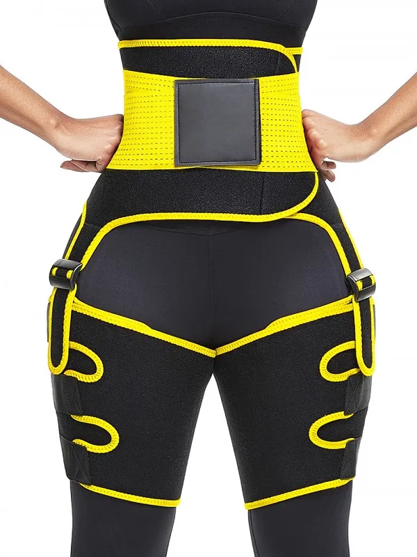 Femmes néoprène ceinture amincissante sueur corps jambe Shaper 3-en-1 taille haute formateur ceinture cuisse tondeuse corps Shaper