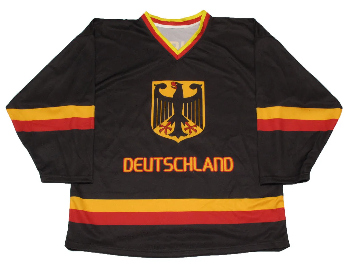 29 Leon Draisaitl DEUTSCHLAND Team Germany Ice Hockey Jersey Embroidery