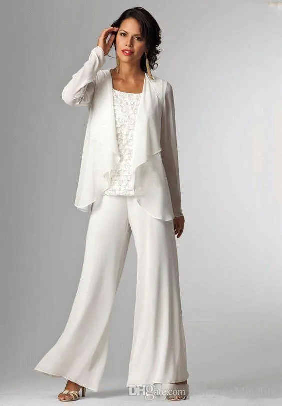 Elegant chiffon pant suits top