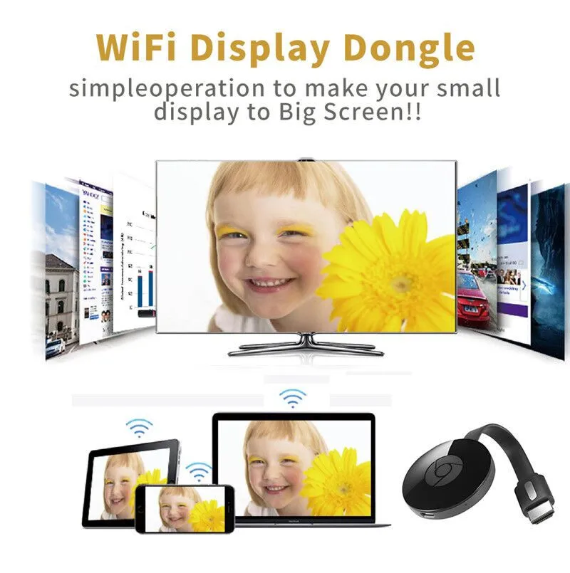 Miracast DLNA Airplay Mirascreen Android Wi Fi Display To Support