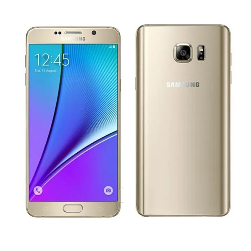 Original Samsung Galaxy Note5 Not 5 N920A N920T Octacore 4GBram 32Gbrom Android5.1 5.7Inch 3000MAH 4G LTE Renoverad smartphone förseglad låda