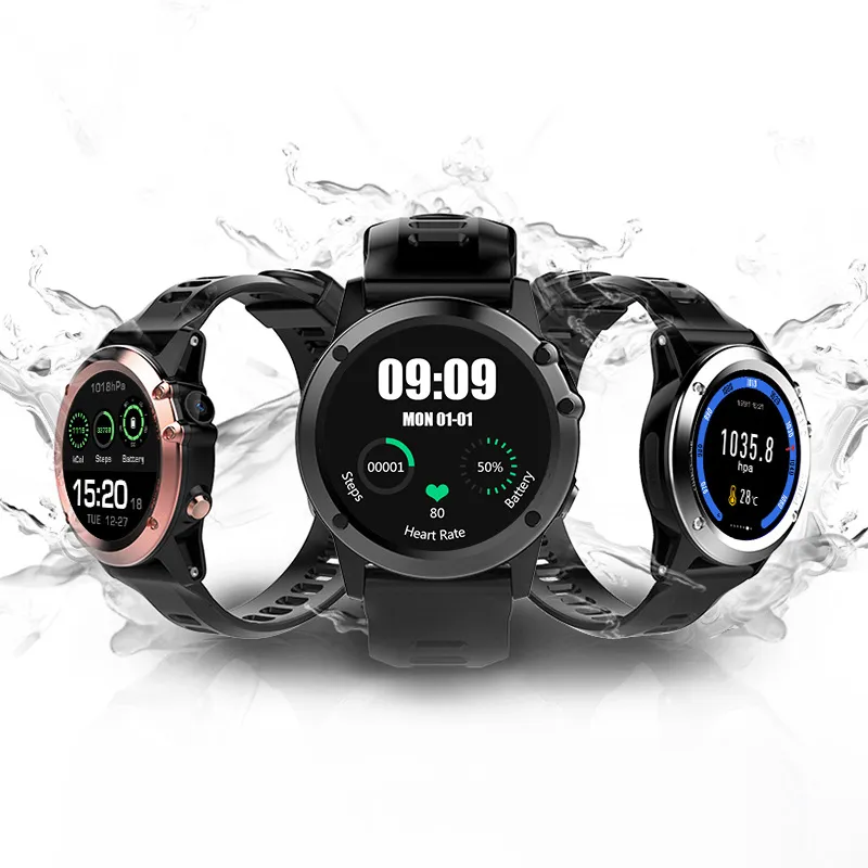 H1 GPS Smart Watch Bluetooth WiFi Smart Wristwatch IP68 Vattentät 1,39 "OLED MTK6572 3G LTE Verktygskläder Klocka för iPhone Android IOS