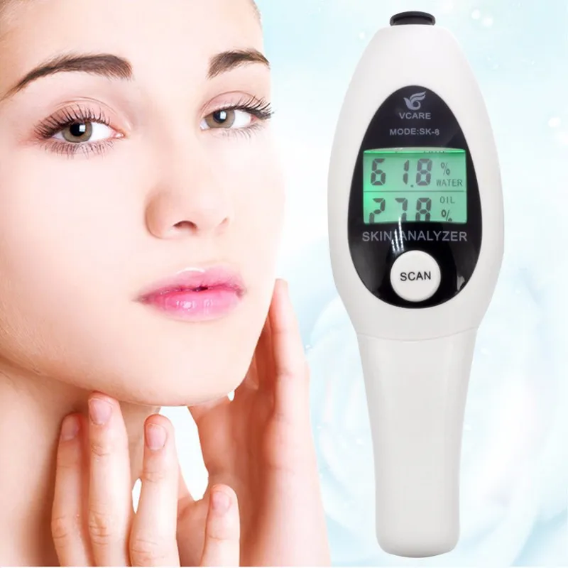 Analyseur de peau de précision, affichage numérique LCD, testeur d'humidité de la peau du visage et du corps, outil d'analyse de soins du visage