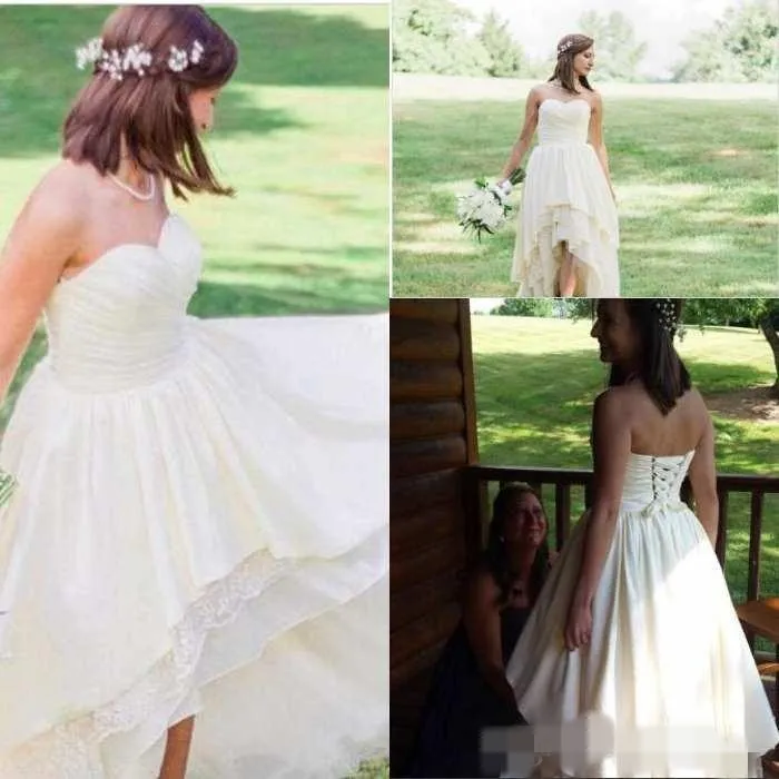 High low sales country wedding dresses