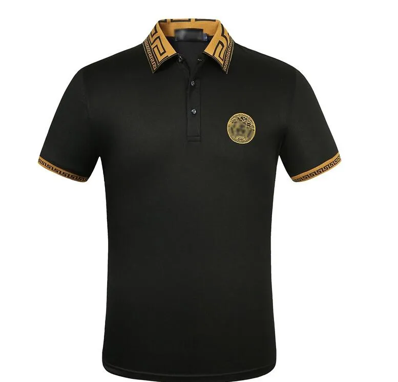 Camiseta De Lujo XXL Versace Polos De Diseño High Street Bordado Garter