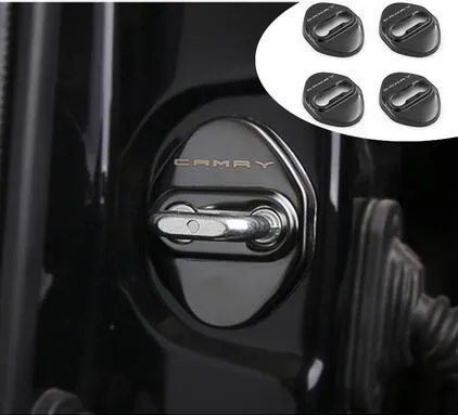 4pcs Car Styling Stainless Steel Interior Stickers For Toyota Camry XV70 2017 2018 Door Lock Cover Lockstitch Accessories