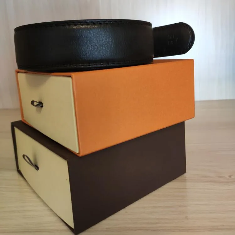 2020 Classic Black Luxury Designer Belt With Big Bead Buckle For Men