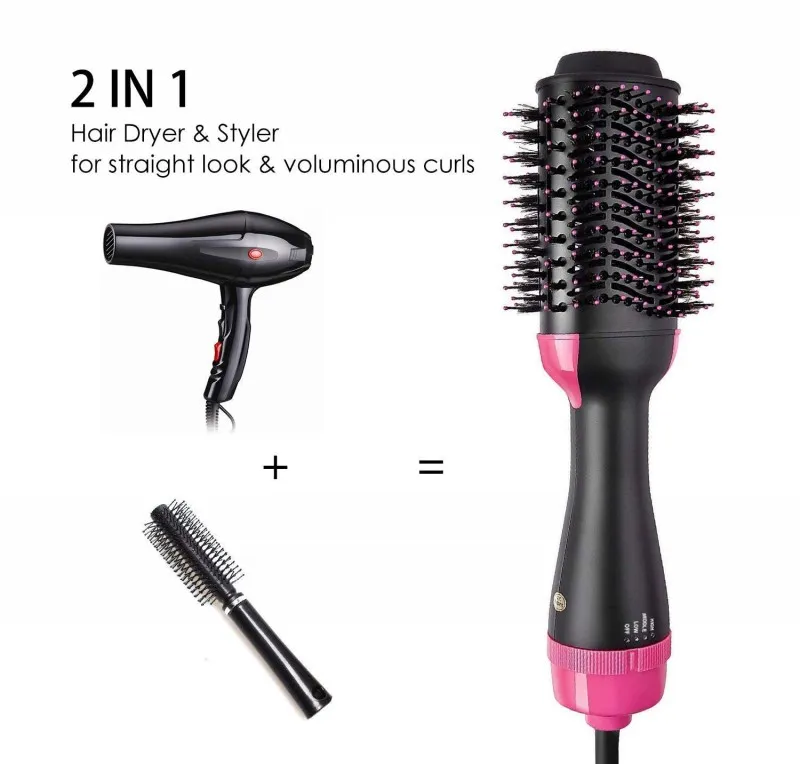 2 in 1 hair dryer & straightening brush online